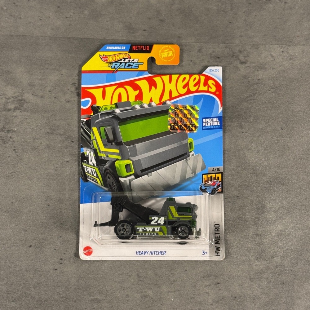 Hot Wheels Heavy Hitcher HW Metro Grey Green T-WU Towing 135/250 2024 NEW